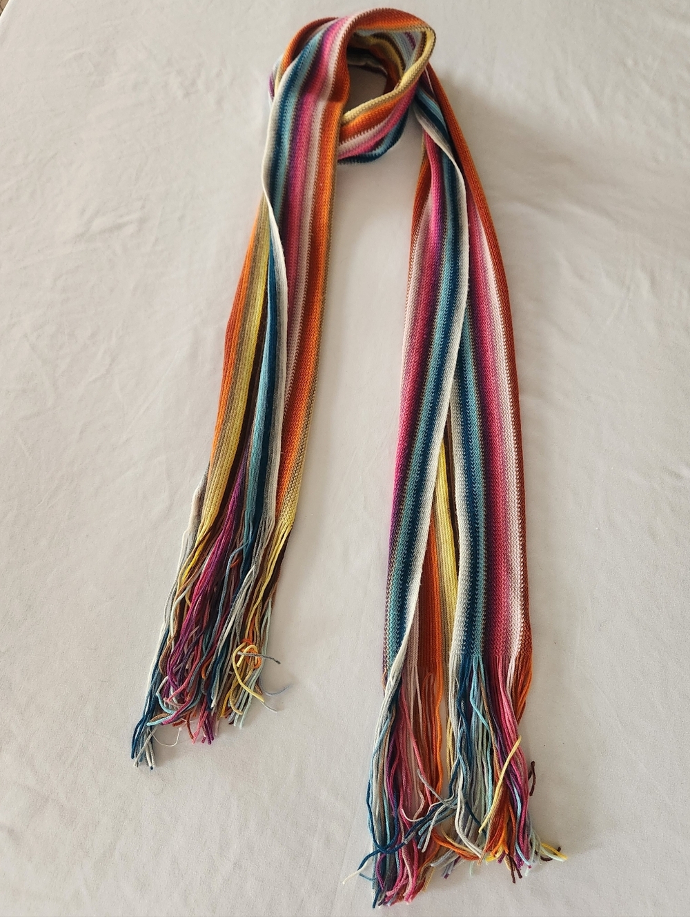 Nardi & Tagliaferri Colourful Stripe Knit Scarf - Picture 16 of 16